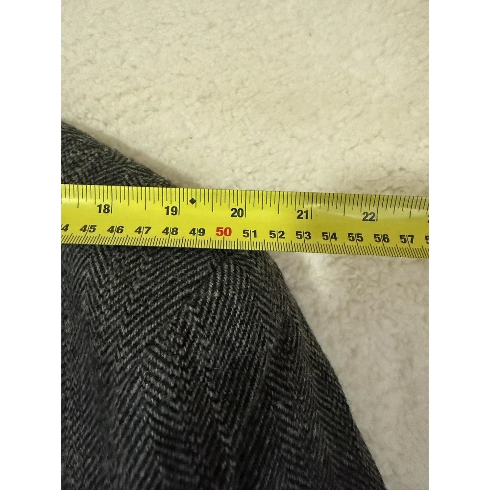 Towncraft Blazer Mens 46R Gray Herringbone Wool‎ Blend 2 Button Sport Coat Lined